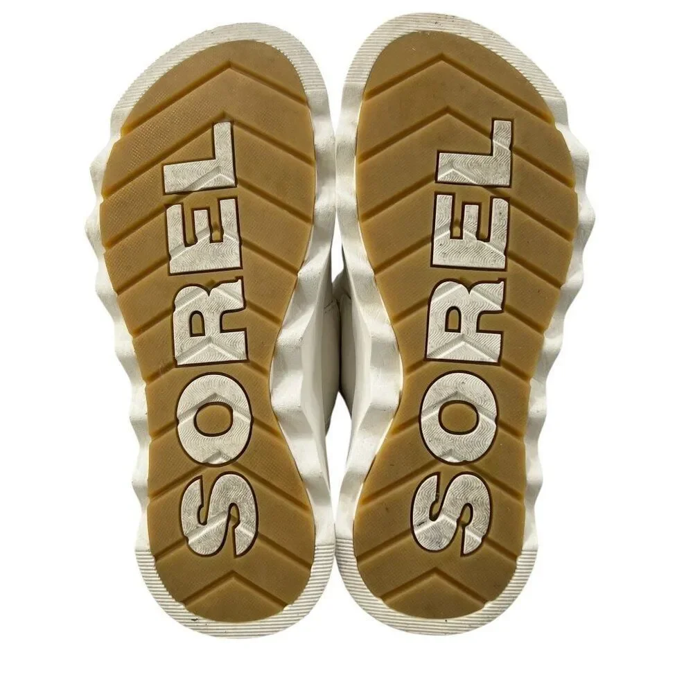 Sorel Vibe Slide Chunky Sandals in Sea Salt Size 8.5